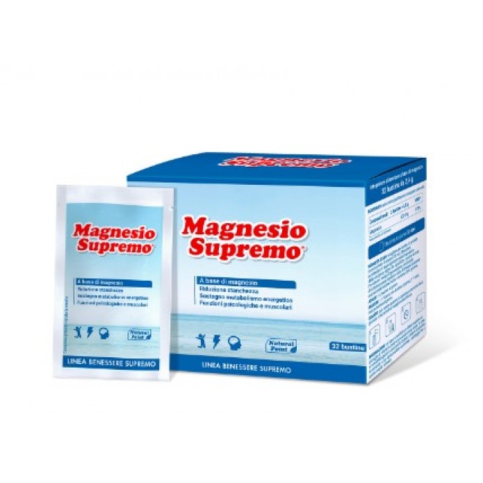 Magnesio Supremo 32 Bustine - Integratore di magnesio per combattere stanchezza e stress