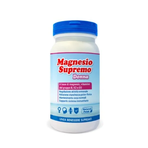 Magnesio Supremo Donna 150 gr in Polvere - Integratore per il benessere della donna Magnesio Supremo Donna 150 gr in Polvere - Integratore per il benessere della donna