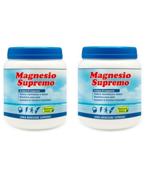 Magnesio Supremo Natural Point in Polvere Bipacco 2 Confezioni da 300 gr