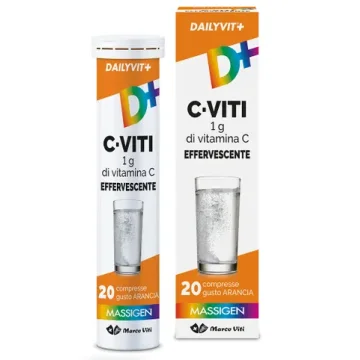 Massigen Dailyvit+ Vitamina C 20 Compresse Effervescenti - Integratore alimentare Massigen Dailyvit+ Vitamina C 20 Compresse Effervescenti - Integratore alimentare