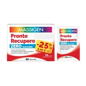 Massigen Pronto Recupero Zero Zuccheri 18 bustine gusto arancia rossa