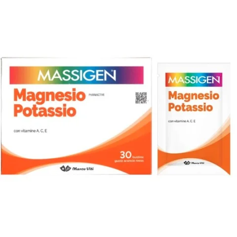 Massigen Magnesio Potassio 30 bustine arancia rossa