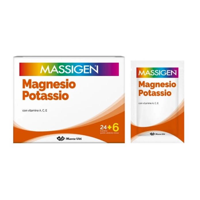 Massigen Magnesio e Potassio Arancia Rossa 24+6 Buste