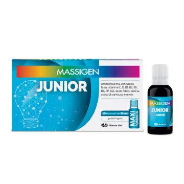 Massigen Junior 10 Flaconcini da 25 ml - Integratore per bambini Massigen Junior 10 Flaconcini da 25 ml - Integratore per bambini