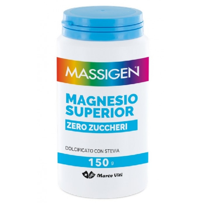 Massigen Magnesio Superior Zero Zuccheri 150 gr in Polvere - Integratore alimentare per ripristinare il livello essenziale di sali minerali necessari al metabolismo del corpo
