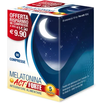 Melatonina ACT+ Forte 5 Complex 90 Compresse - Integratore per il Sonno