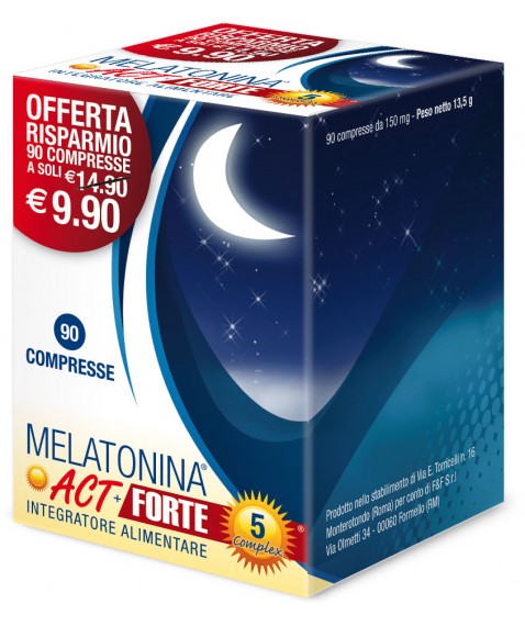 Melatonina ACT+ Forte 5 Complex 90 Compresse - Integratore per il Sonno