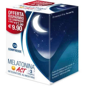Melatonina ACT+3 Complex 120 Compresse - Integratore per il Sonno