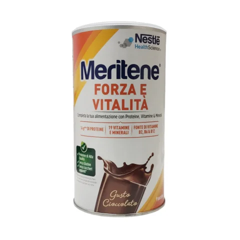 Meritene Forza E Vitalit&agrave; Gusto Cioccolato 270 gr - Integratore di proteine vitamine e minerali