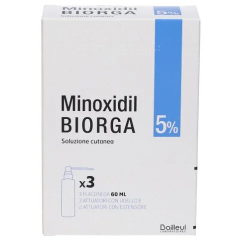 MINOXIDIL BIORGA 5% SOLUZIONE CUTANEA 3 flaconcini da 60 ml