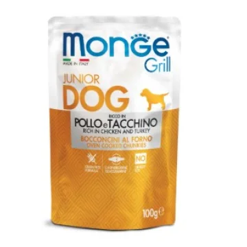 MONGE GRILL BOCCONCINI per CANE PICCOLO POLLO TACCHINO bustina da 100grammi