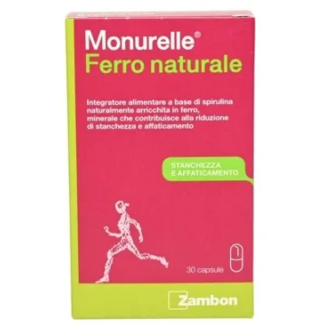 MONURELLE FERRO NATURALE Integratore Stanchezza e Affaticamento 30 capsule