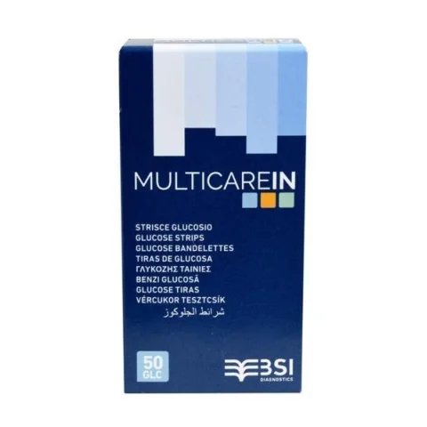 Multicare-IN Glucosio 50 Strisce Per la Misurazione Della Glicemia 