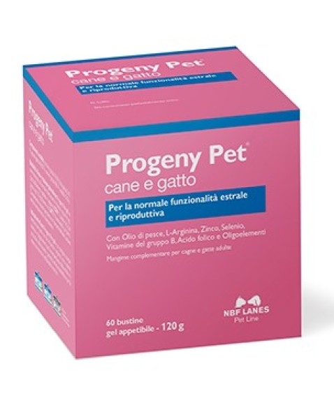  Progeny Pet Cane e Gatto 60 Bustine da 2 gr - Per la normale fertilità delle femmine