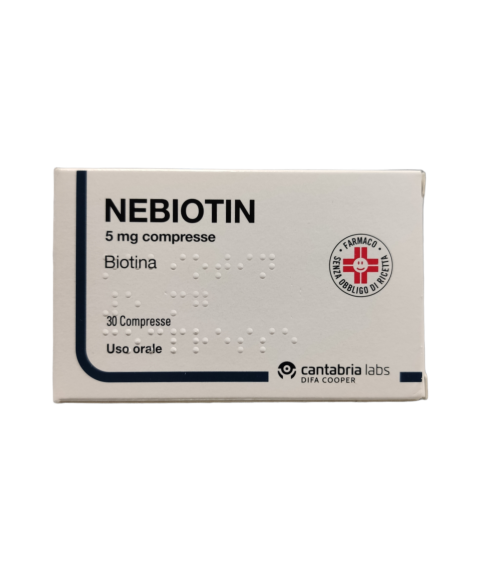 Nebiotin 5 mg a base di Biotina 30 Compresse 