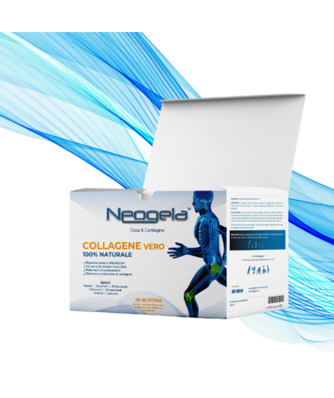 Neogela Collagene Vero 100% Naturale 28 Bustine Zeta 92 - Integratore alimentare per il benessere delle cartilagini e delle articolazioni delle ossa