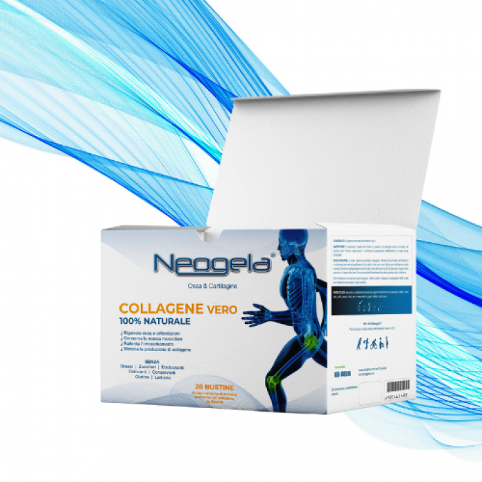 Neogela Collagene Vero 100% Naturale 28 Bustine Zeta 92 - Integratore alimentare per il benessere delle cartilagini e delle articolazioni delle ossa