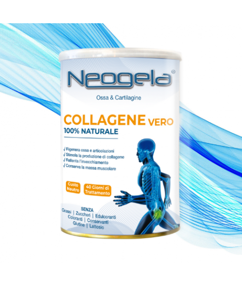 Neogela Collagene Vero 100% Naturale in Polvere 400 gr Zeta 92 - Integratore alimentare per il benessere delle cartilagini e delle articolazioni delle ossa
