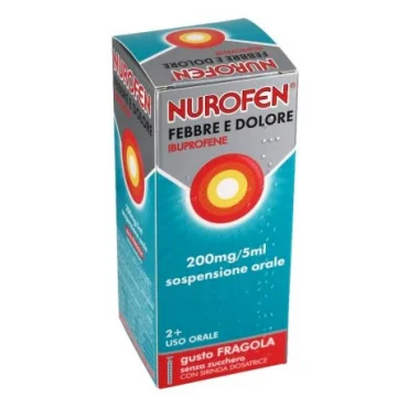 Nurofen Febbre e Dolore Sospensione Orale 200mg/5ml Gusto Fragola