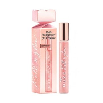 Nuxe Cracker Mini-Cofanetto di Natale Huile Prodigieuse Or Florale Roll&Glow