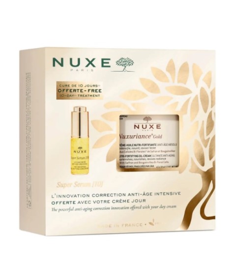 Nuxe Cofanetto Nuxuriance Gold Crema Olio Nutriente Anti-Età 50 ml + Super Serum[10] 5 ml