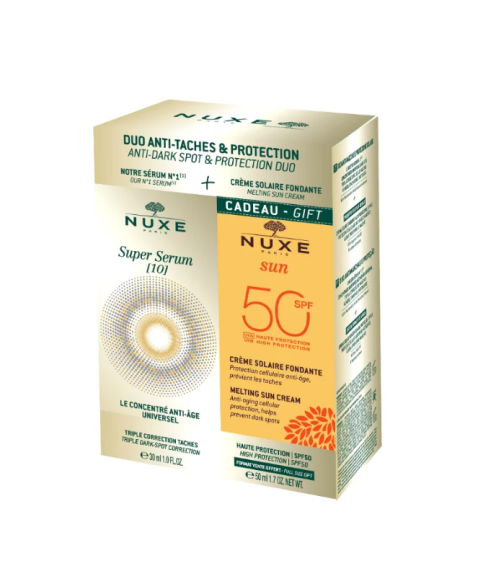 Nuxe Kit Duo Super Serum [10] 30 ml + Crema Solare SPF50 Viso 50 ml 2 Pezzi