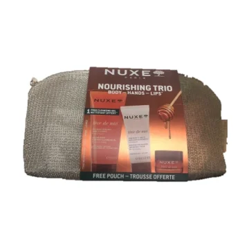Nuxe Reve de Miel Nourishing Trio Corpo Mani e Labbra + Pochette in omaggio