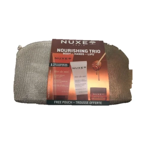 Nuxe Reve de Miel Nourishing Trio Corpo Mani e Labbra + Pochette in omaggio