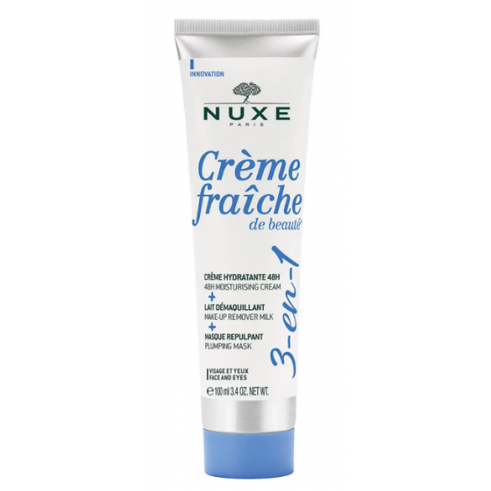 Nuxe Crème fraîche de beauté® 3 in 1 100 ml - Crema idratante 48h Latte struccante Maschera rimpolpante 
