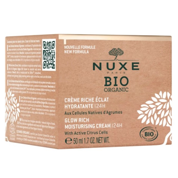 Nuxe Bio Crema Ricca Illuminante Idratante 24H Viso 50 ml