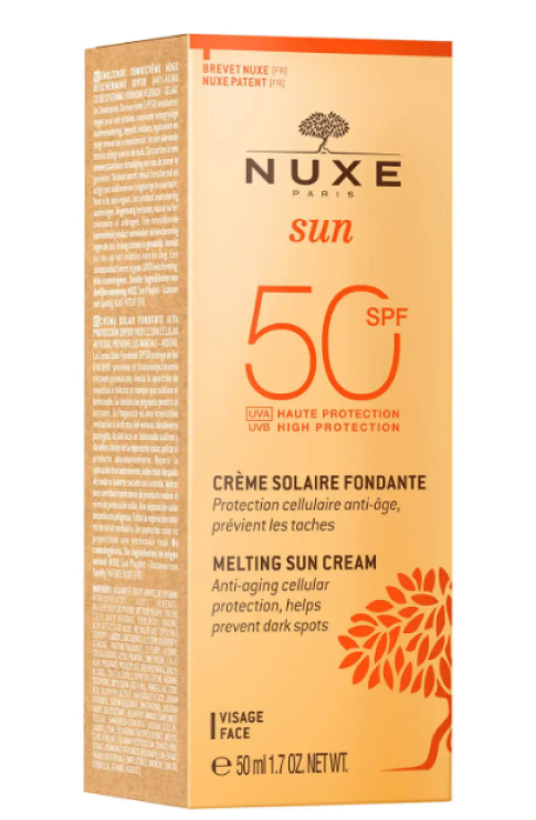 Nuxe Sun Crema Solare Fondente Anti-Età SPF50 Viso 50 ml