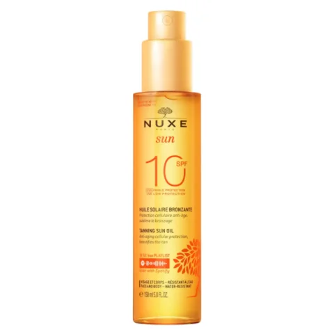 Nuxe Sun Olio Solare Abbronzante SPF10 Viso e Corpo 150 ml