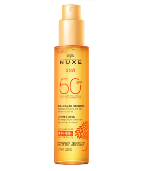 Nuxe Sun Olio Solare Abbronzante SPF50 Viso e Corpo 150 ml