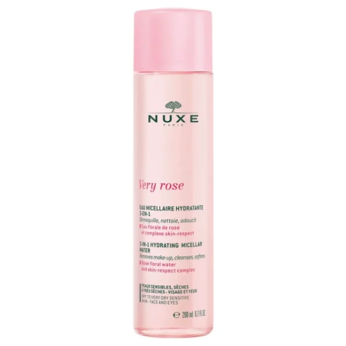 Nuxe Very Rose Acqua Micellare Idratante 3-In-1 Viso e Occhi 200 ml