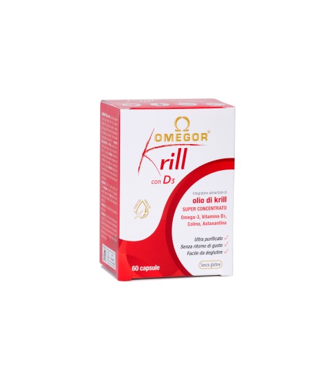 Omegor Krill con D3 60 Capsule - Integratore per il sistema immunitario e cardiovascolare