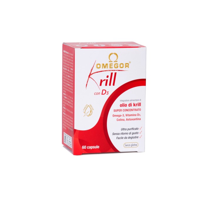 Omegor Krill con D3 60 Capsule - Integratore per il sistema immunitario e cardiovascolare