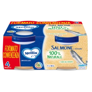 Mellin omogeneizzato Salmone e Verdure 4 vasetti x 80 grammi