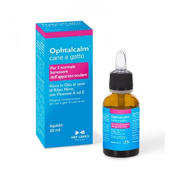 Ophtalcalm Cane e Gatto Gocce 25 ml - Per il normale benessere dell'apparato oculare