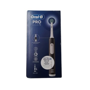 ORAL-B PRO 1 NERO Spazzolino Elettrico + 1 Testina di Ricambio