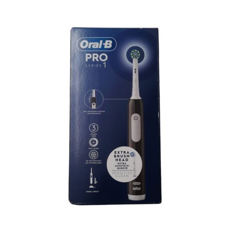 ORAL-B PRO 1 NERO Spazzolino Elettrico + 1 Testina di Ricambio ORAL-B PRO 1 NERO Spazzolino Elettrico + 1 Testina di Ricambio
