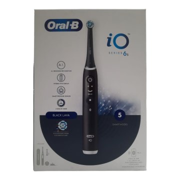 ORAL-B iO SERIES 6s Spazzolino Elettrico Nero + 2 Testine di Ricambio
