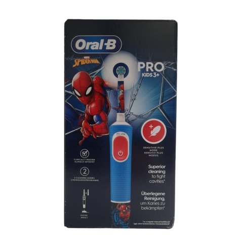 ORAL-B PRO KIDS 3+ SPAZZOLINO ELETTRICO MARVEL SPIDERMAN + 1 TESTINA DI RICAMBIO ORAL-B PRO KIDS 3+ SPAZZOLINO ELETTRICO MARVEL SPIDERMAN + 1 TESTINA DI RICAMBIO