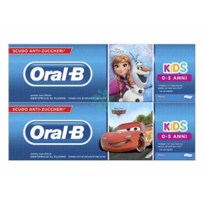 Oral-B Dentifricio per Bambini Frozen o Cars 0-5 Anni 75 ml