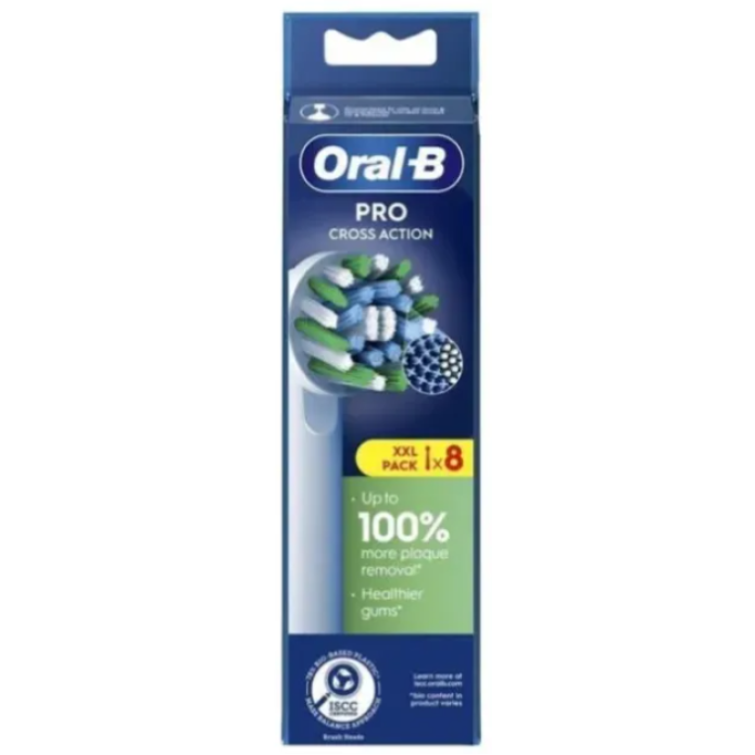 ORAL-B 8 testine di ricambio per spazzolini elettrici Cross Action 