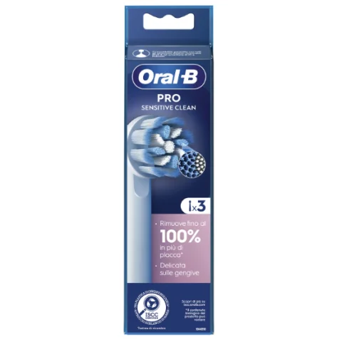 ORAL-B 3 testine di ricambio Pro Sensitive Clean ORAL-B 3 testine di ricambio Pro Sensitive Clean
