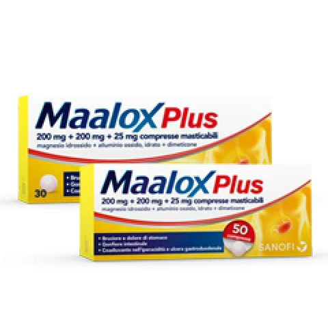 Maalox Plus 50 Compresse Masticabili Maalox Plus 50 Compresse Masticabili