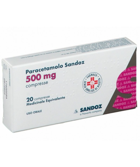 PARACETAMOLO SANDOZ 20 compresse 500 mg