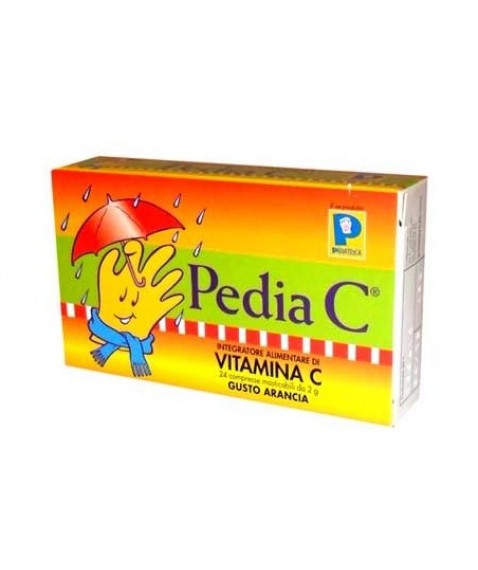 Pedia C Arancia 24 compresse masticabili Integratore di vitamina C per bambini