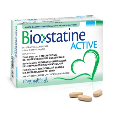 Pharmalife Research Biostatine Active 60 Compresse - Integratore alimentare depura l'organismo e riduce il colesterolo
