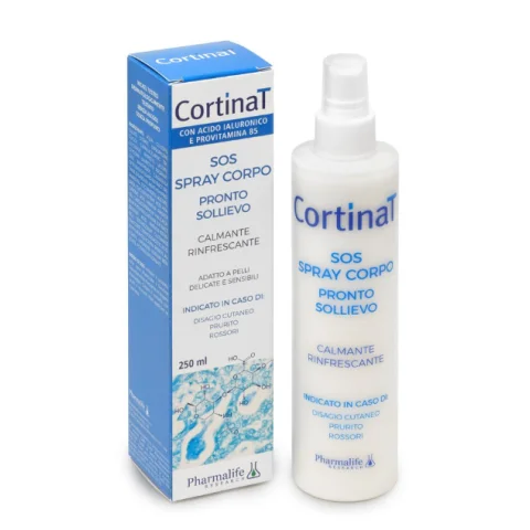 Cortinat Sos Spray Corpo 250 ml - Indicato in caso di disagio cutaneo prurito e rossori